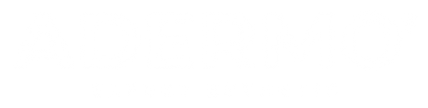 Logo A.DERMO Expert Esthetic blanc transparent